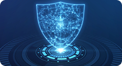 data-information-security-concept-with-digital-glowing-shield-abstract-technological-button-3d-rendering